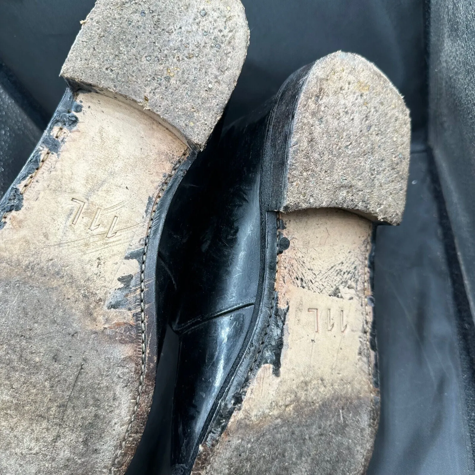 British Army Black Leather Officers Dress Boots - Size EU 45 - UK 11L