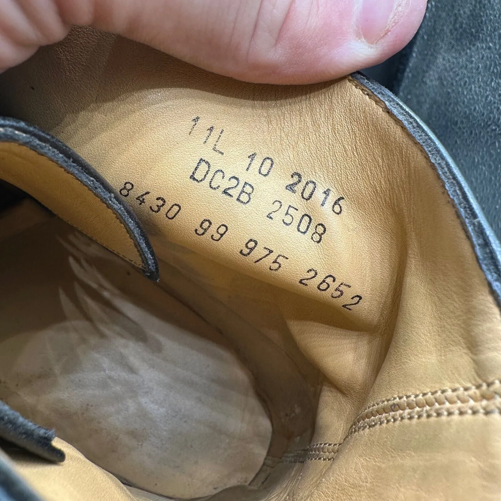 British Army Black Leather Officers Dress Boots - Size EU 45 - UK 11L