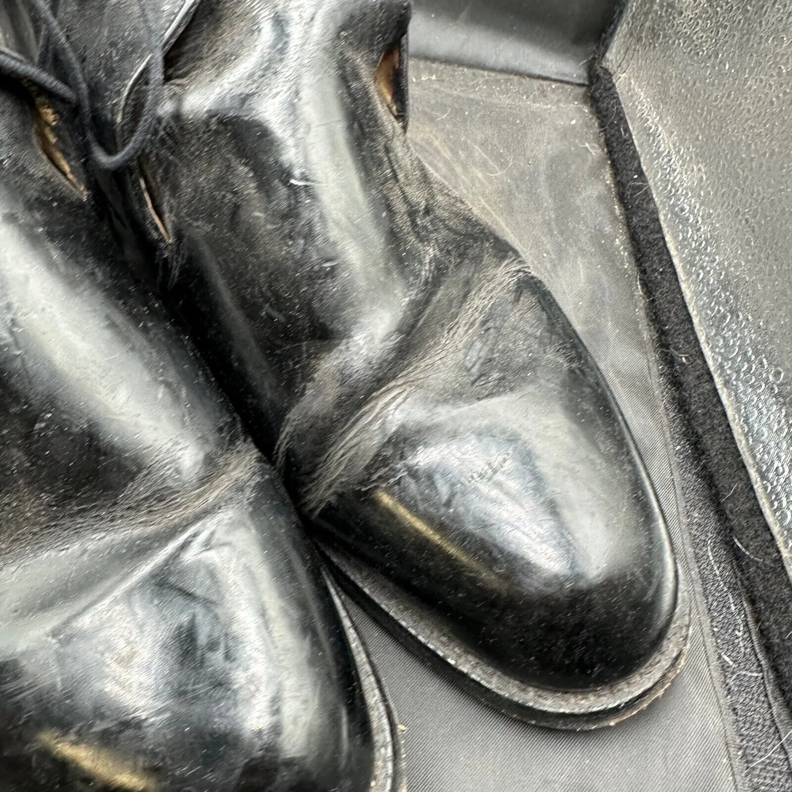 British Army Black Leather Officers Dress Boots - Size EU 45 - UK 11L