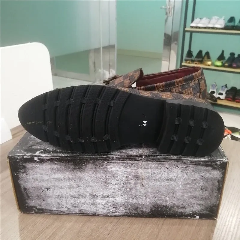 Brown Leather Casual Loafers