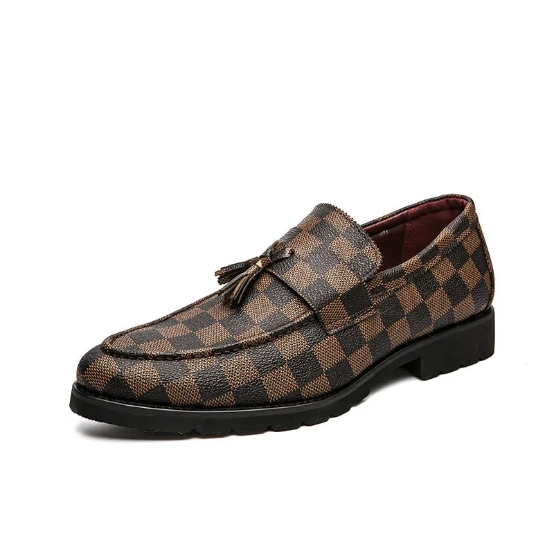 Brown Leather Casual Loafers