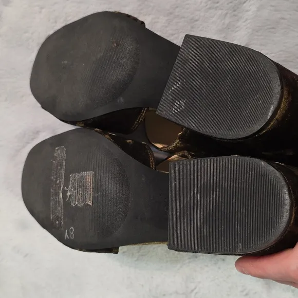 CAbi Velvet Block Heel Sandal