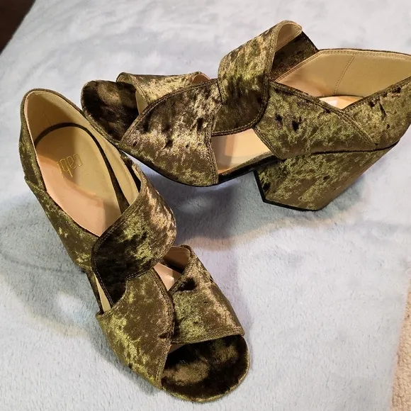 CAbi Velvet Block Heel Sandal