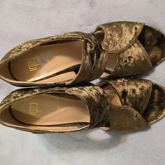 CAbi Velvet Block Heel Sandal