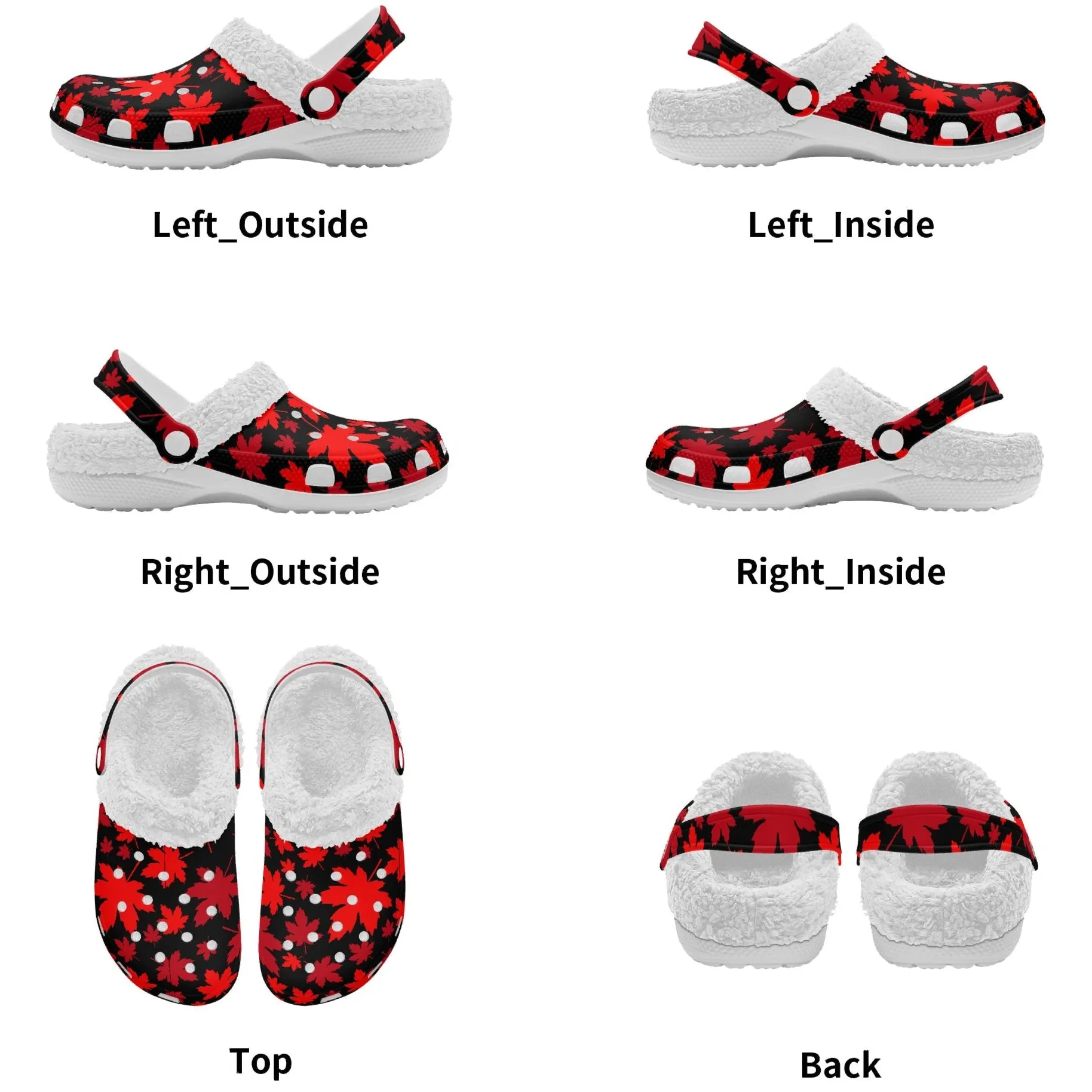 Canadian Maple Leaves | Fleece-Lined Clog Slippers | Cozy, Versatile & Built for Everyday Comfort
