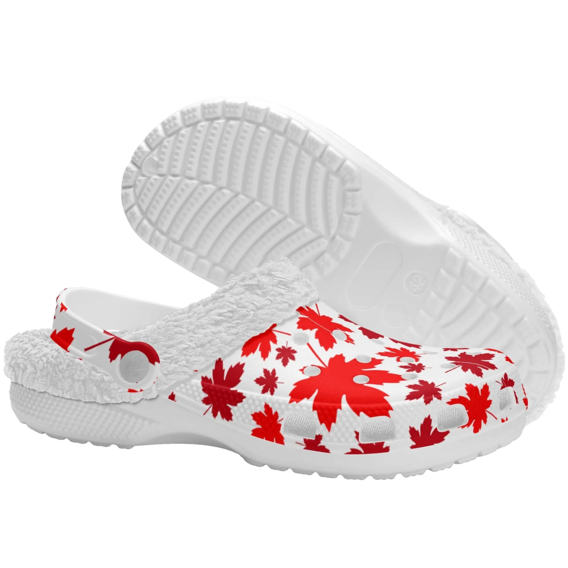 Canadian Maple Leaves | Fleece-Lined Clog Slippers | Cozy, Versatile & Built for Everyday Comfort