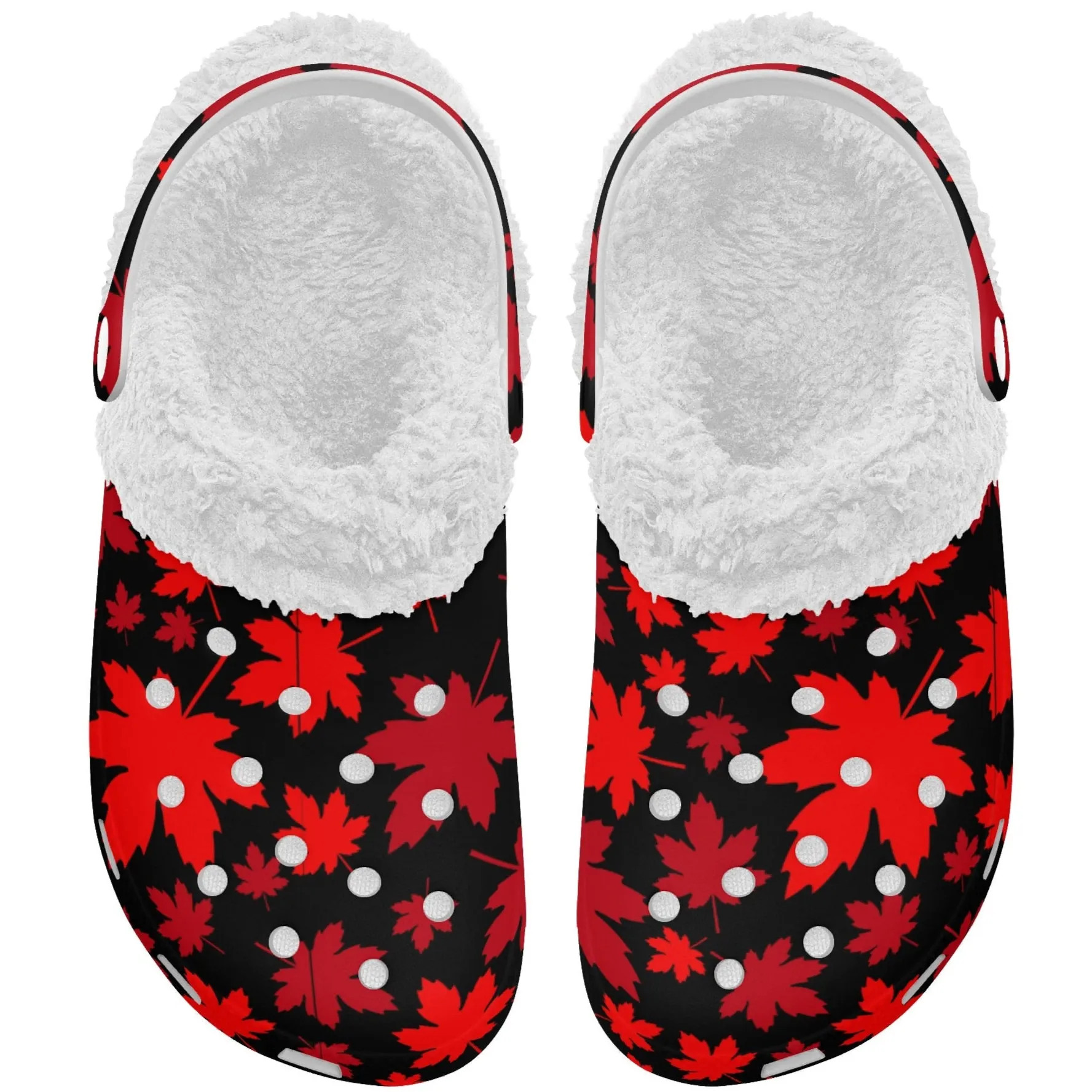 Canadian Maple Leaves | Fleece-Lined Clog Slippers | Cozy, Versatile & Built for Everyday Comfort