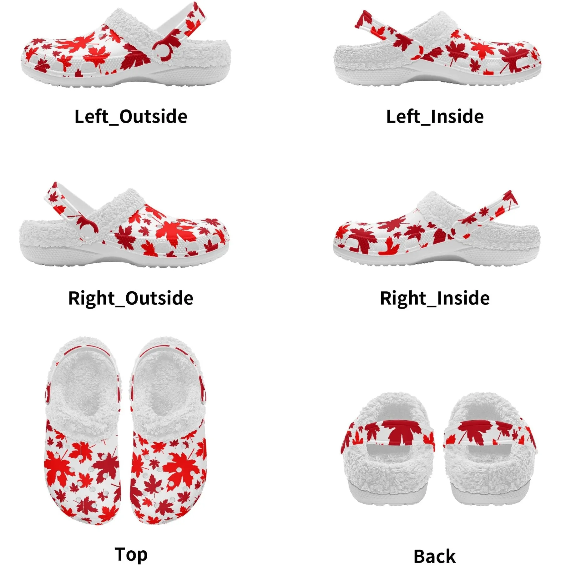 Canadian Maple Leaves | Fleece-Lined Clog Slippers | Cozy, Versatile & Built for Everyday Comfort