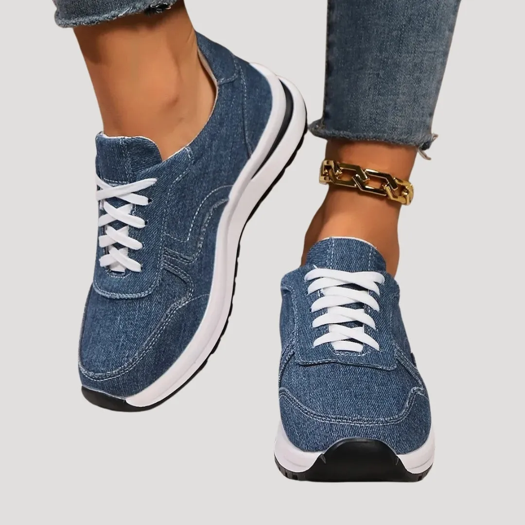 Casual Sneakers – Denim Fabric – Everyday Street Style