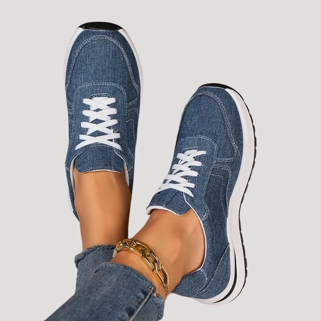 Casual Sneakers – Denim Fabric – Everyday Street Style