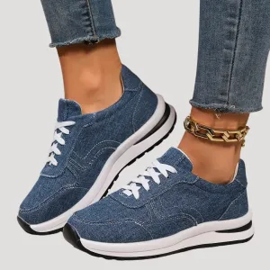 Casual Sneakers – Denim Fabric – Everyday Street Style