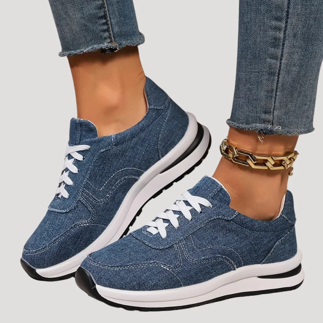 Casual Sneakers – Denim Fabric – Everyday Street Style