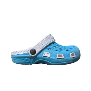 CB Home & Style Kids Clogs Unisex Garden Clog Garden Shoe Slippers (Blue/White)