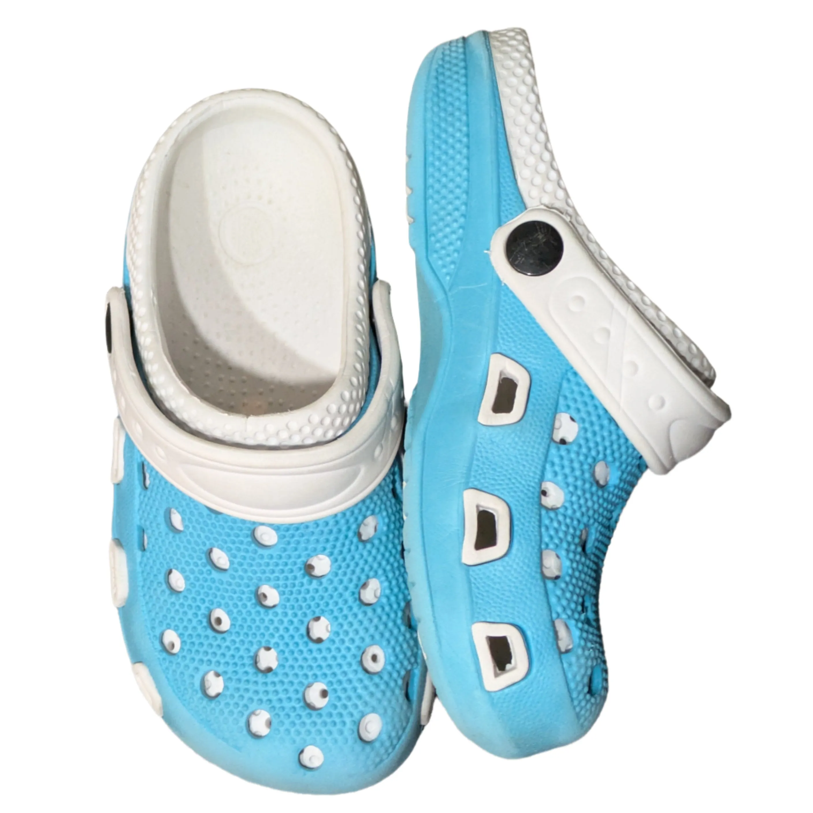CB Home & Style Kids Clogs Unisex Garden Clog Garden Shoe Slippers (Blue/White)
