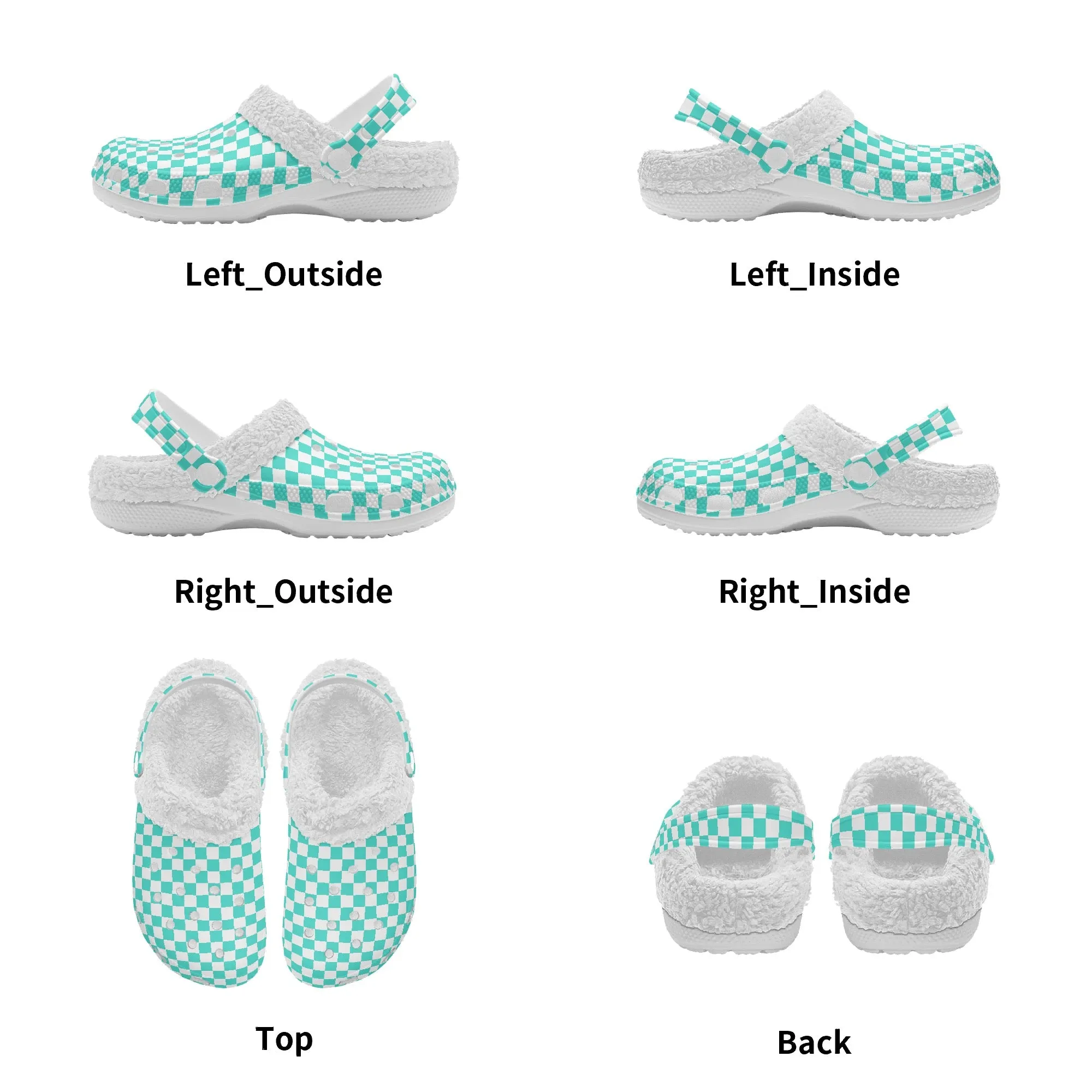 Checkered Pastels | Fleece-Lined Clog Slippers - Cozy, Versatile & Made for Everyday Comfort