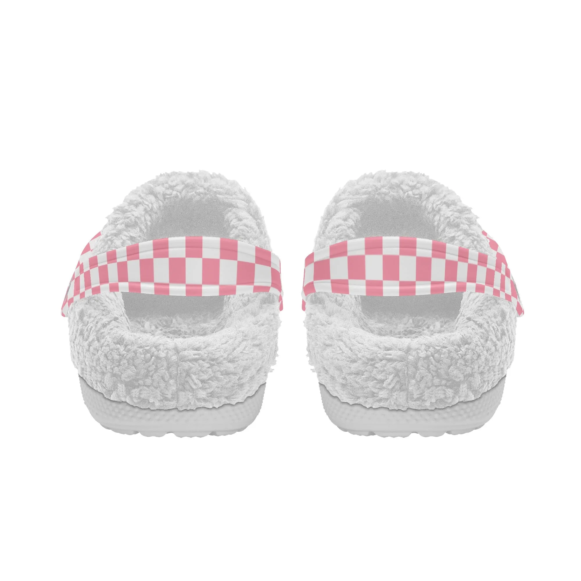 Checkered Pastels | Fleece-Lined Clog Slippers - Cozy, Versatile & Made for Everyday Comfort