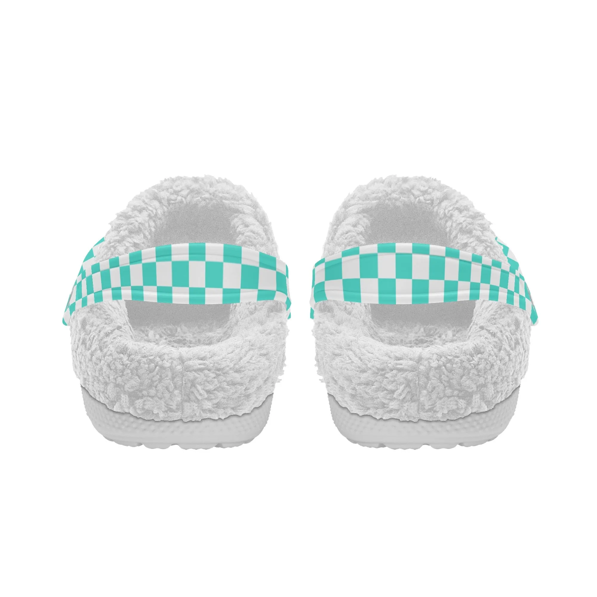 Checkered Pastels | Fleece-Lined Clog Slippers - Cozy, Versatile & Made for Everyday Comfort