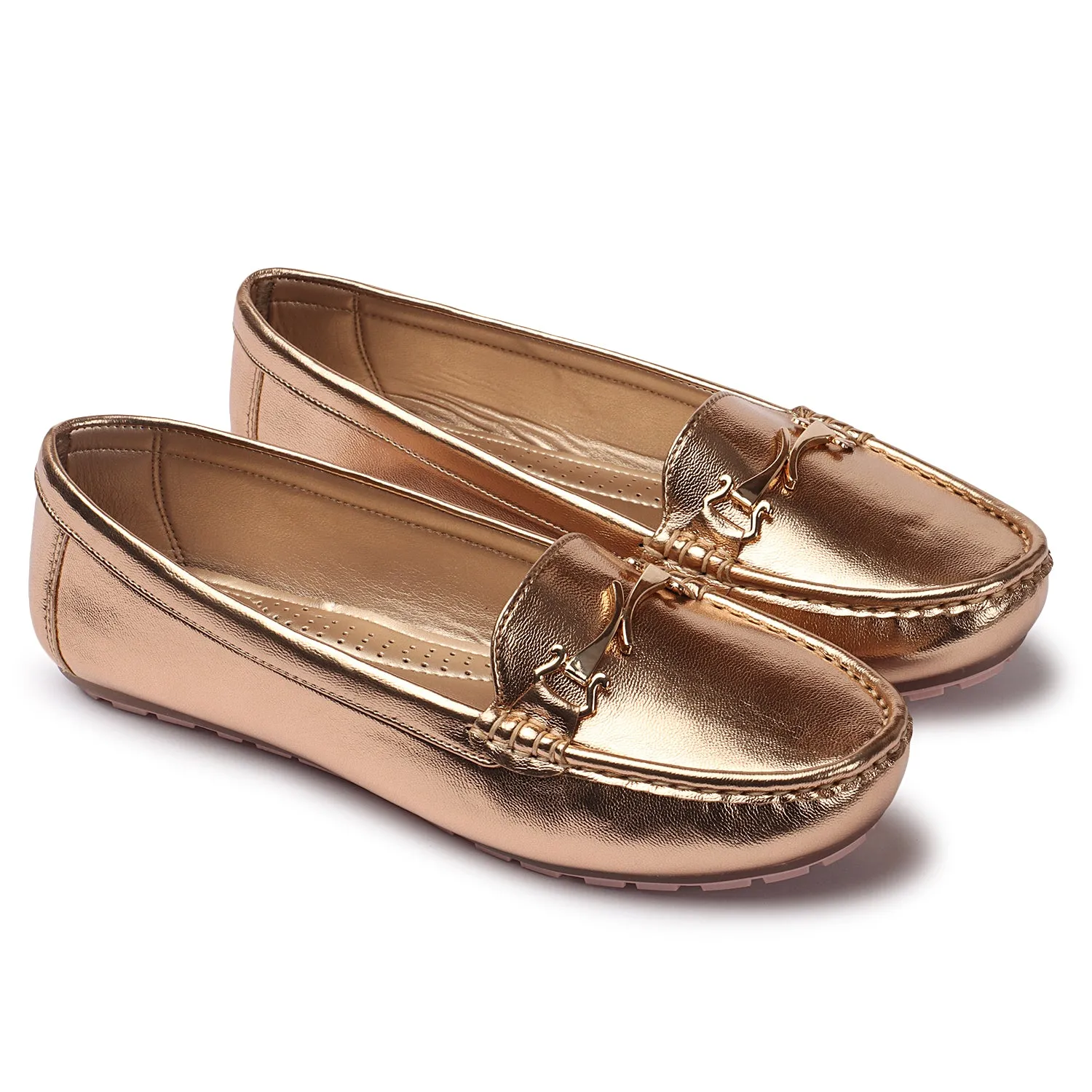 Chic & Elegant Textured Loafers With Cushioned Footbed