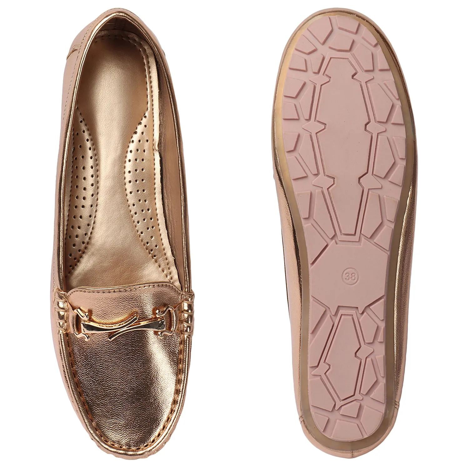 Chic & Elegant Textured Loafers With Cushioned Footbed