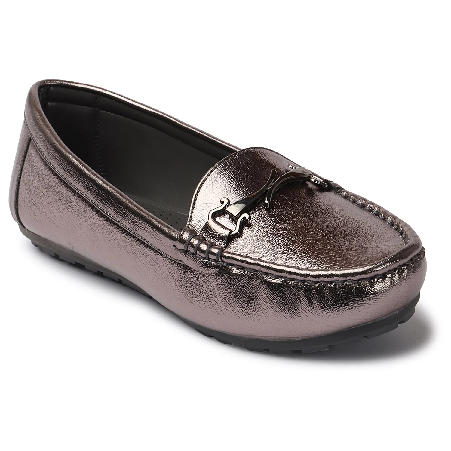 Chic & Elegant Textured Loafers With Cushioned Footbed