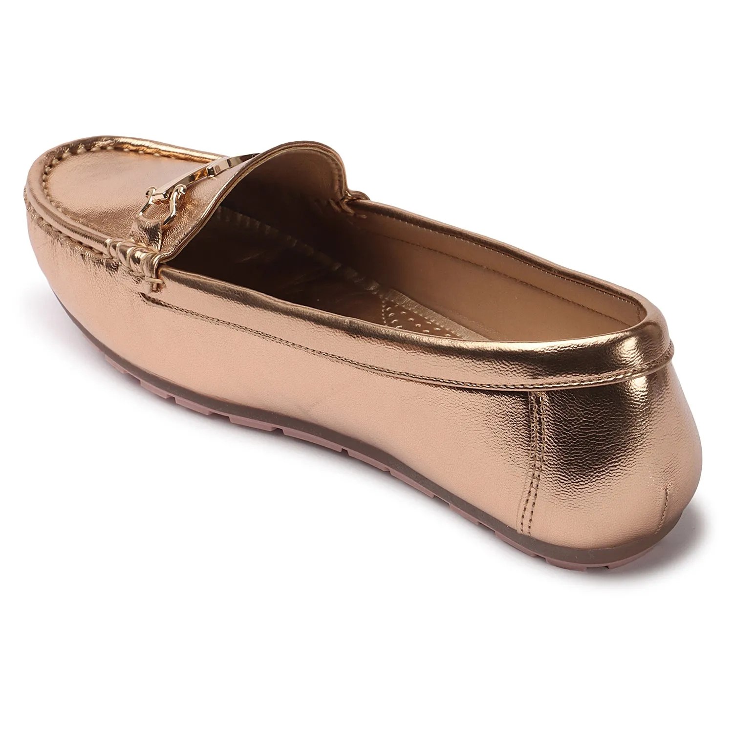 Chic & Elegant Textured Loafers With Cushioned Footbed