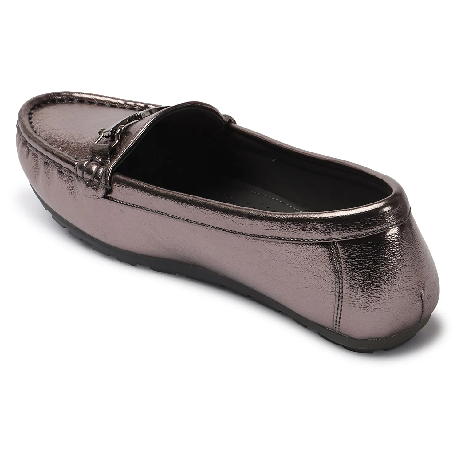 Chic & Elegant Textured Loafers With Cushioned Footbed