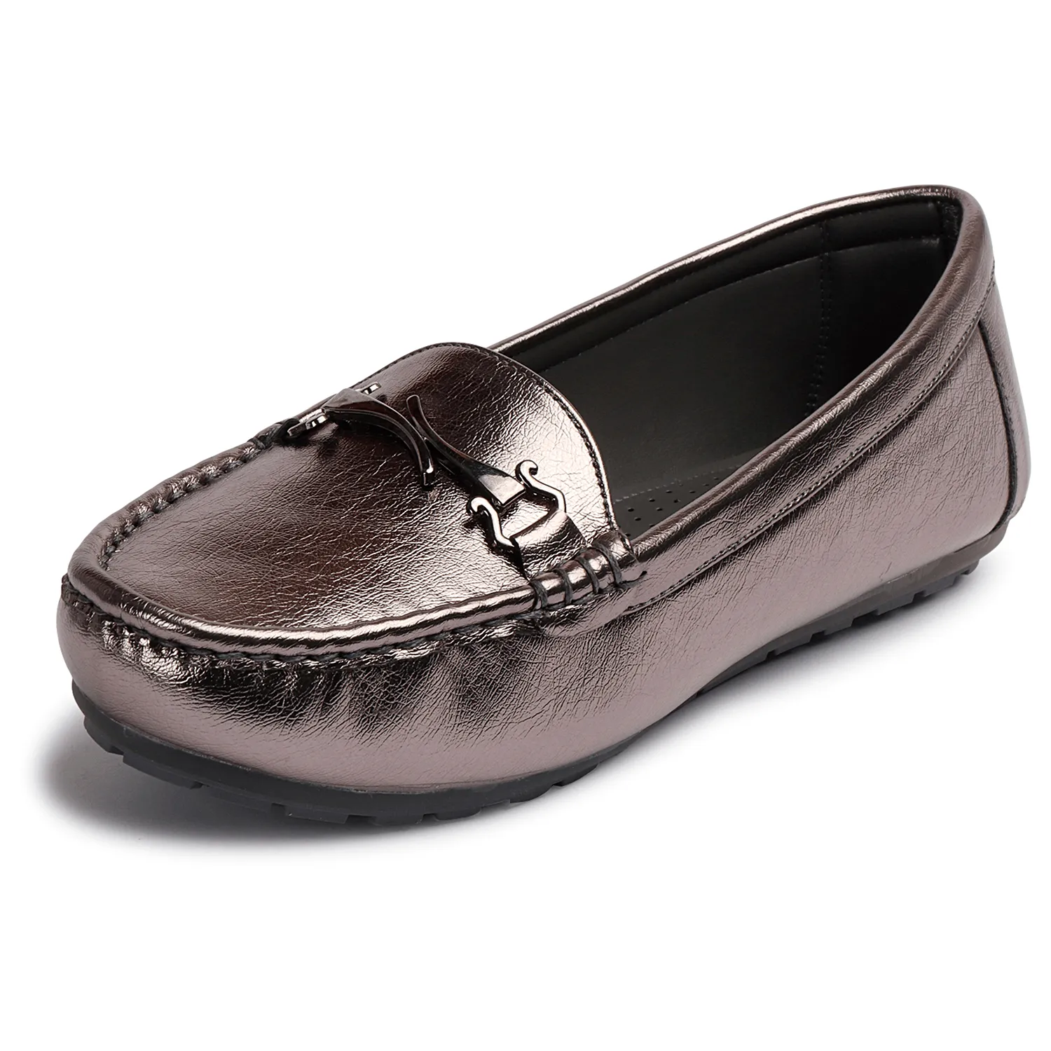Chic & Elegant Textured Loafers With Cushioned Footbed