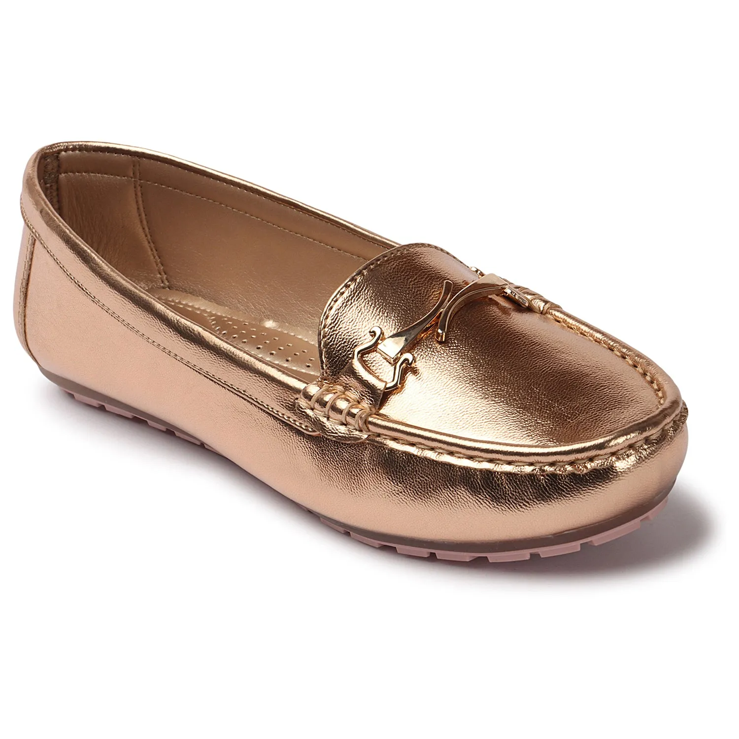 Chic & Elegant Textured Loafers With Cushioned Footbed