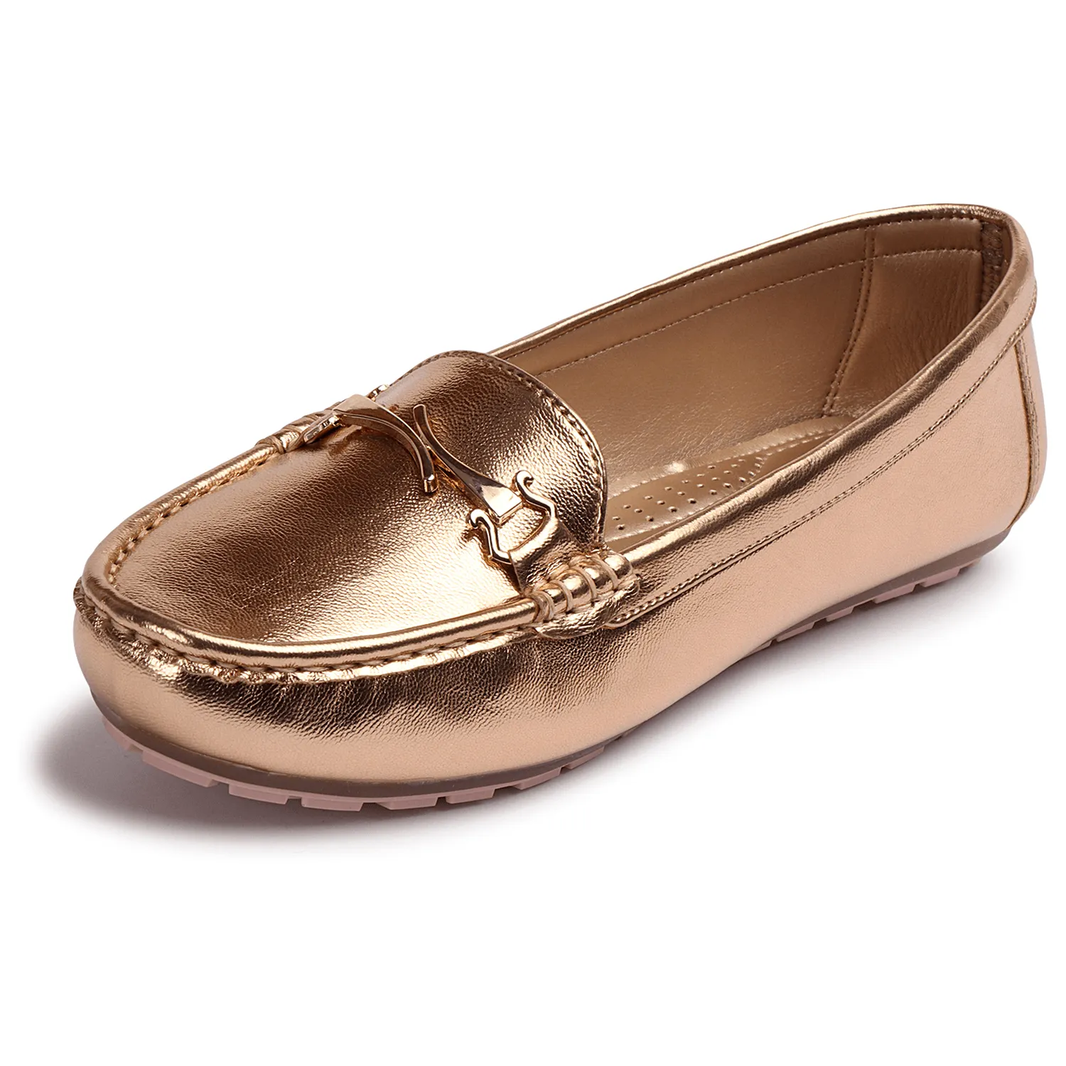 Chic & Elegant Textured Loafers With Cushioned Footbed