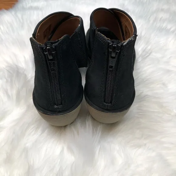 Clark’s Black Clarene Glamor Wedge Sandals 8