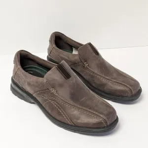Clarks Gessler Step Slip-On Loafers, Brown Leather, Men's 9 Wide