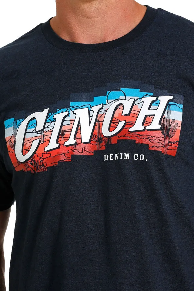 CLMTT1690567-S-NAVY Mens T-Shirt Cinch " Cinch Denim Co"