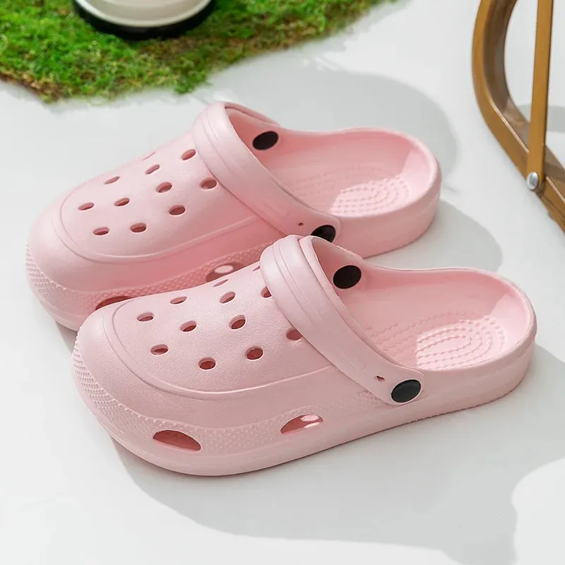 Clogs Women Sandals Summer Casual EVA Lightweight Outdoor Women's Shoes Anti Slip Thick Sole Beach Slides Casual Garden Shoes