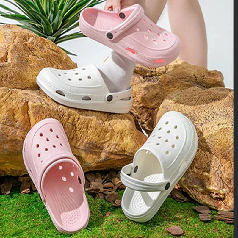 Clogs Women Sandals Summer Casual EVA Lightweight Outdoor Women's Shoes Anti Slip Thick Sole Beach Slides Casual Garden Shoes