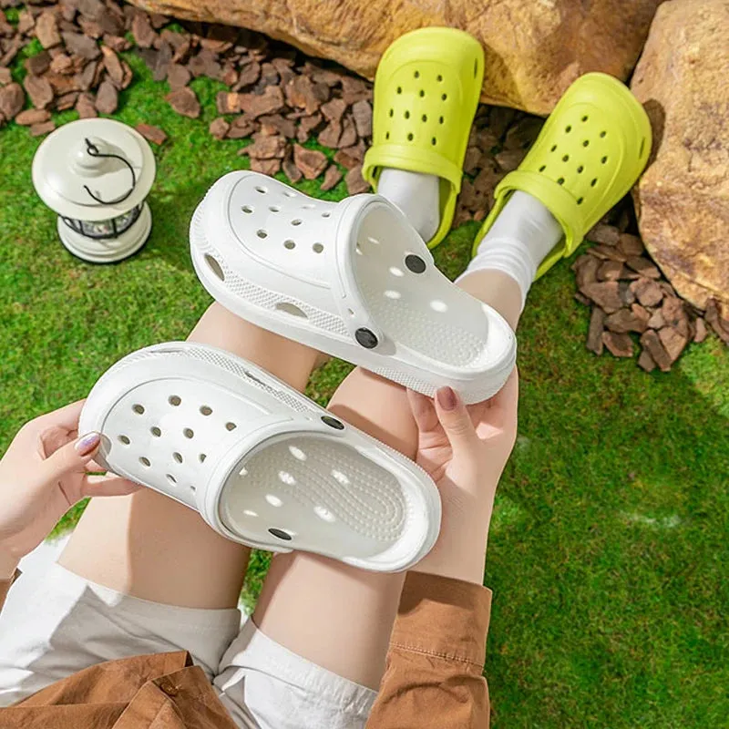 Clogs Women Sandals Summer Casual EVA Lightweight Outdoor Women's Shoes Anti Slip Thick Sole Beach Slides Casual Garden Shoes