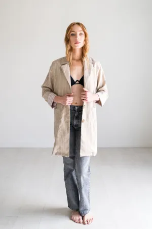 Desert Sand Longline Relaxed Blazer
