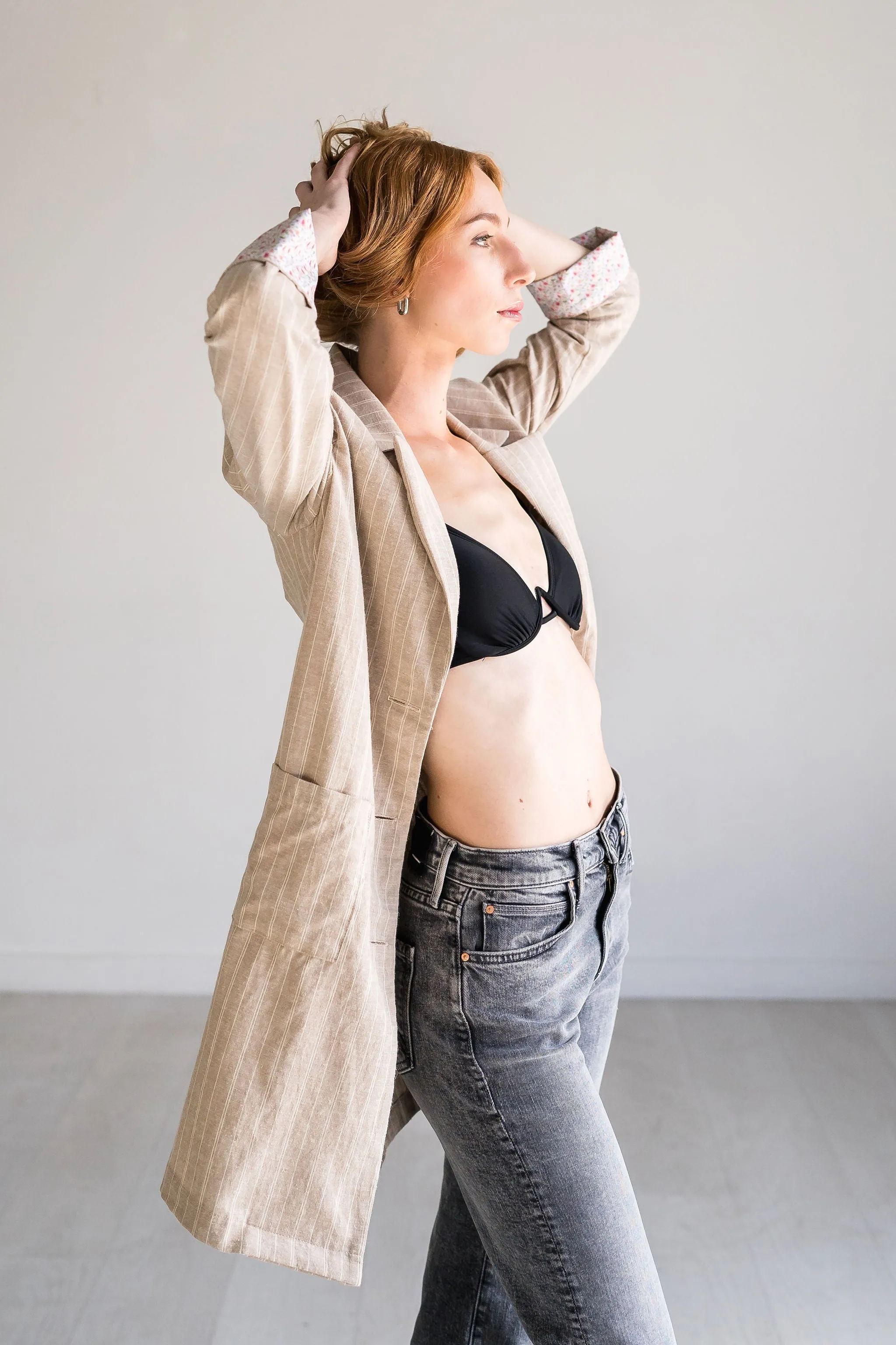 Desert Sand Longline Relaxed Blazer