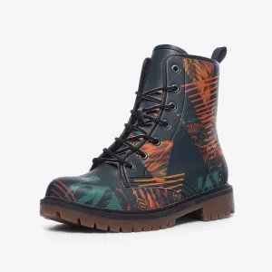Ethnic Tribal Blue Vegan Leather Unisex Boots
