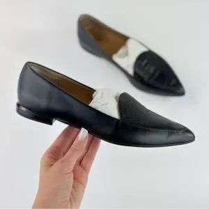 Everlane The Modern Piont Leather Loafers Flat Slip On Italy In Black Size US 6