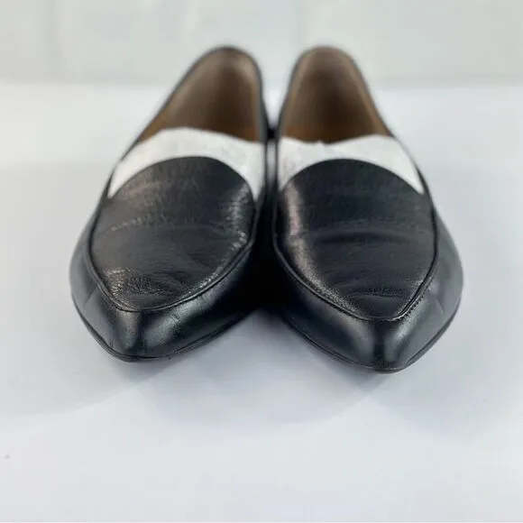 Everlane The Modern Piont Leather Loafers Flat Slip On Italy In Black Size US 6