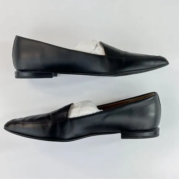 Everlane The Modern Piont Leather Loafers Flat Slip On Italy In Black Size US 6