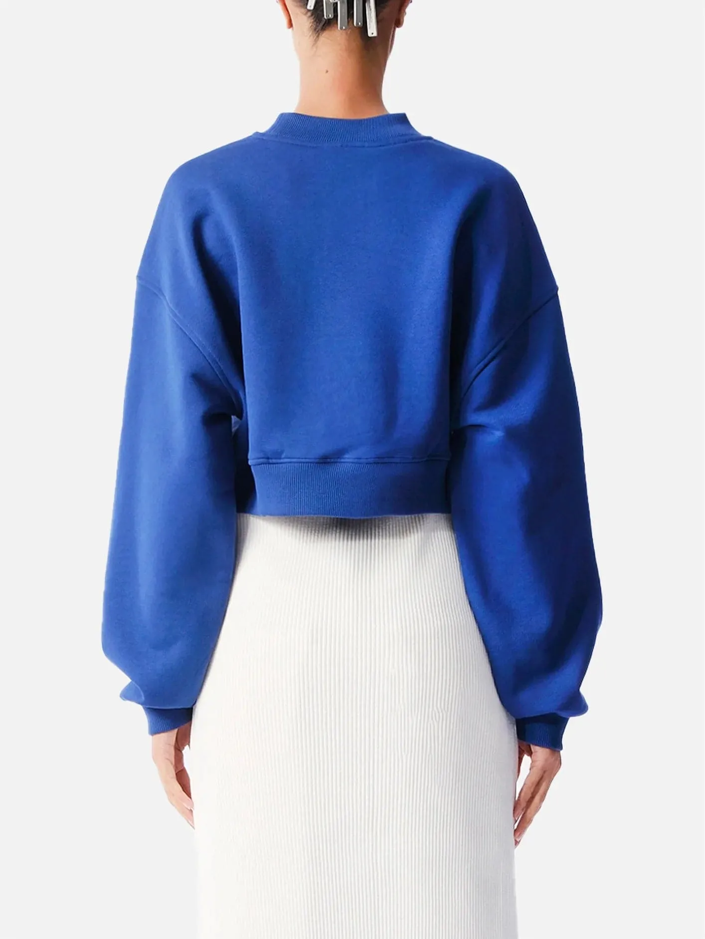 Everyday Blue  Cropped Sweatshirt