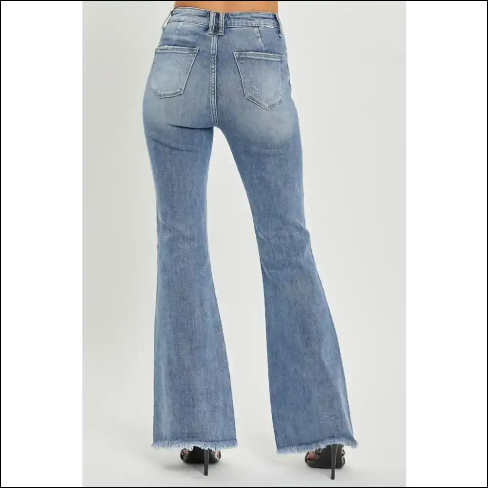 Flare Up your Style with Needful Things High Waist Raw Hem Jeans 💃✨