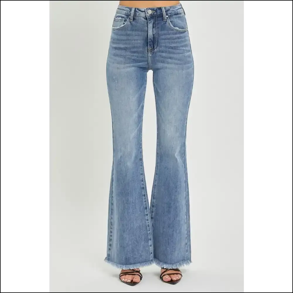 Flare Up your Style with Needful Things High Waist Raw Hem Jeans 💃✨