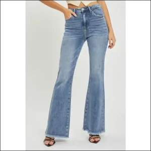 Flare Up your Style with Needful Things High Waist Raw Hem Jeans 💃✨