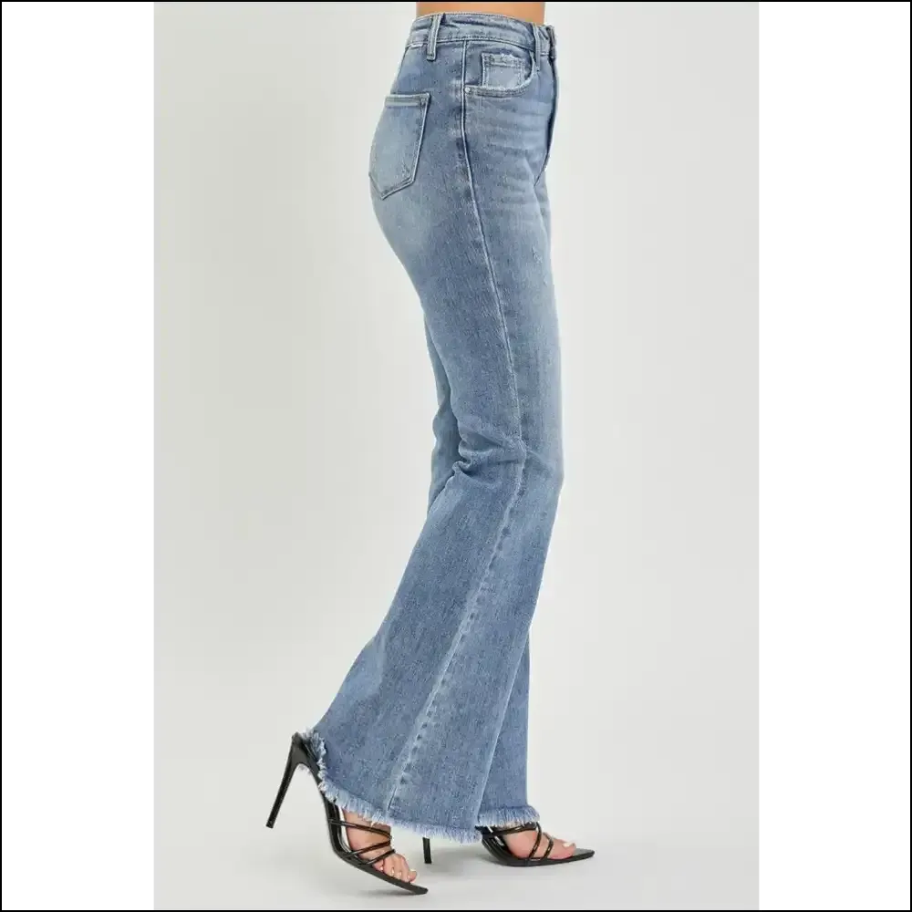 Flare Up your Style with Needful Things High Waist Raw Hem Jeans 💃✨