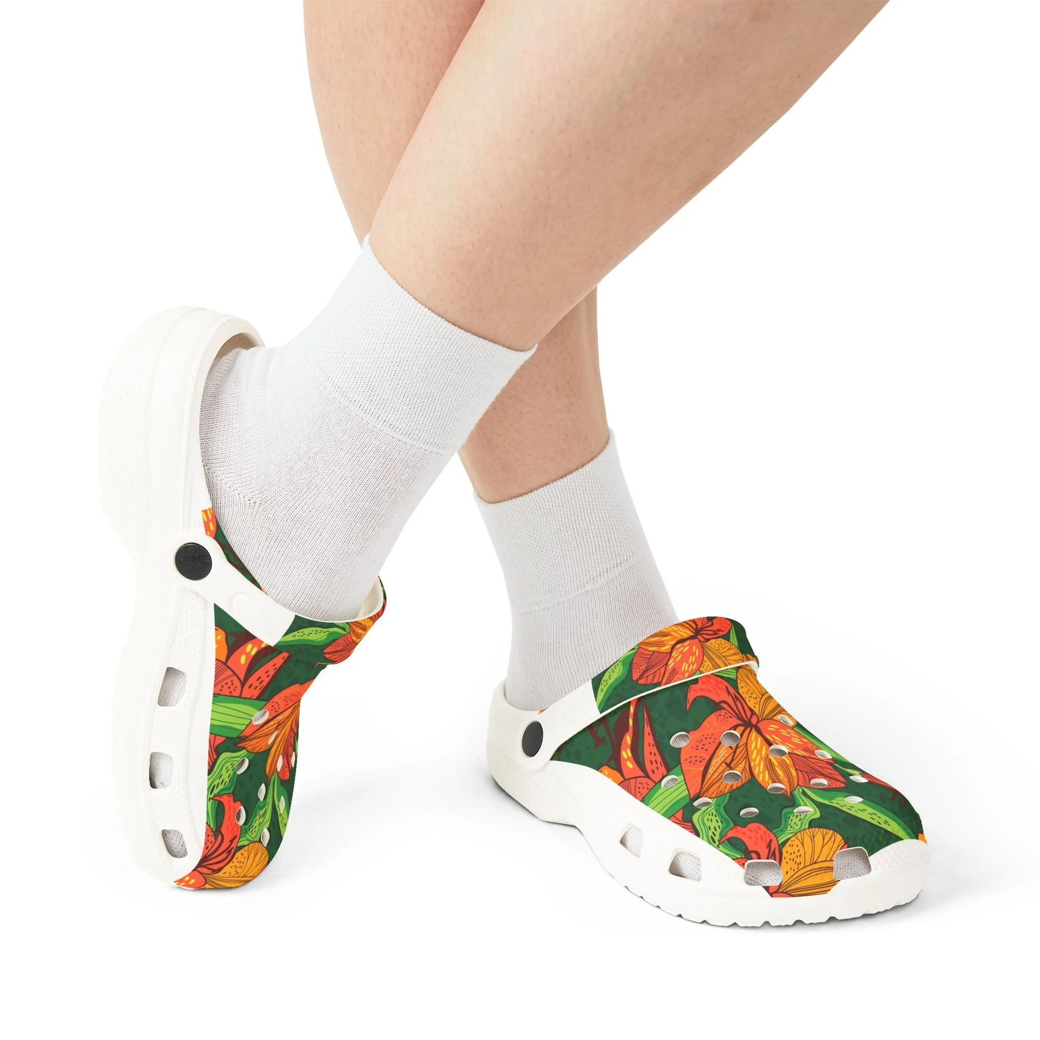 Floral EVA Foam Rubber Shoes - Comfortable Garden Clogs for Spring & Summer