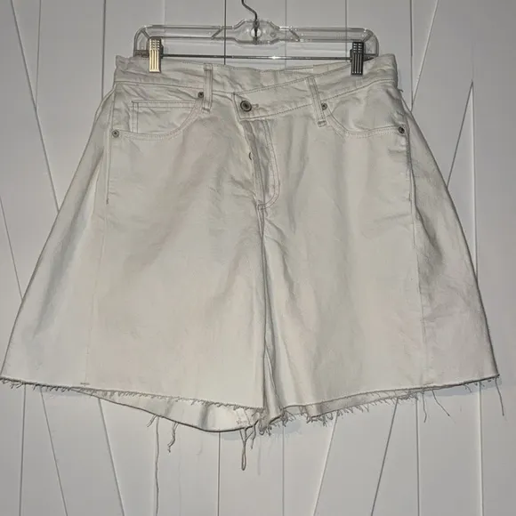 Free People We The Free Boomerang Long Denim Shorts