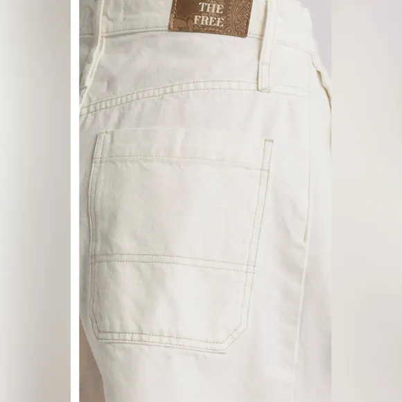 Free People We The Free Boomerang Long Denim Shorts