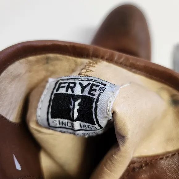 Frye Leather Melissa Button Western Short Boots Western Brown sz 9